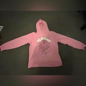 Medium og web sp5der hoodie pink